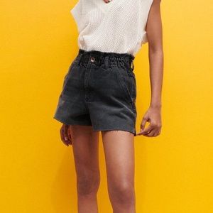 Zara Paperbag Jean Shorts
